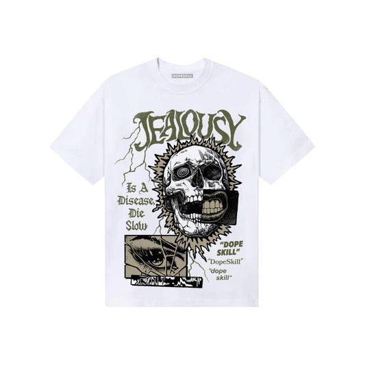 Olive Sneakers DopeSkill T-Shirt Jealousy Graphic Streetwear - White