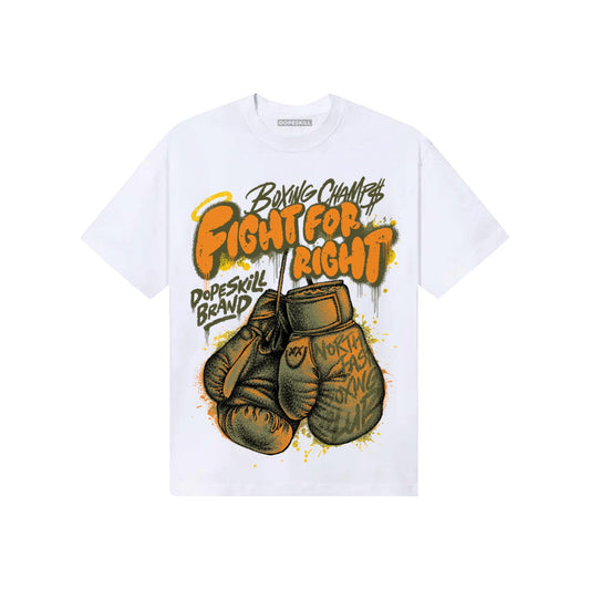 Olive Sneakers DopeSkill T-Shirt Fight For Right Graphic Streetwear - White