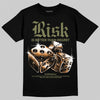Olive Sneakers DopeSkill T-Shirt Risk Is Better Than Regret Graphic Streetwear - Black