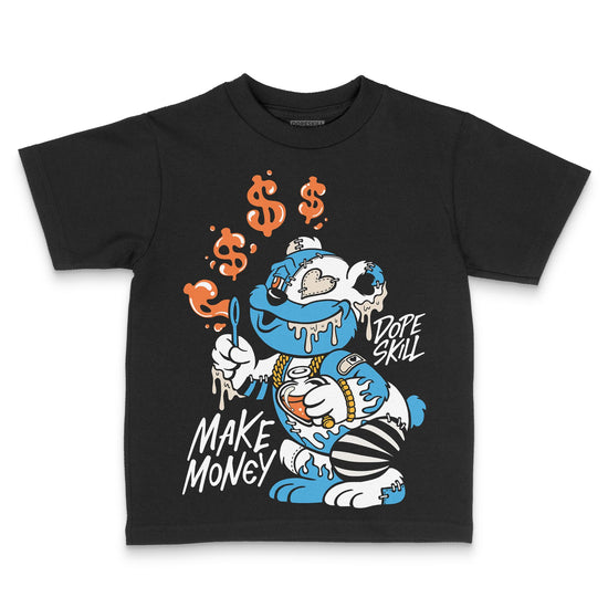 Jordan 1 High OG “UNC” Reimagined DopeSkill Toddler Kids T-shirt Make Money Graphic Streetwear - black