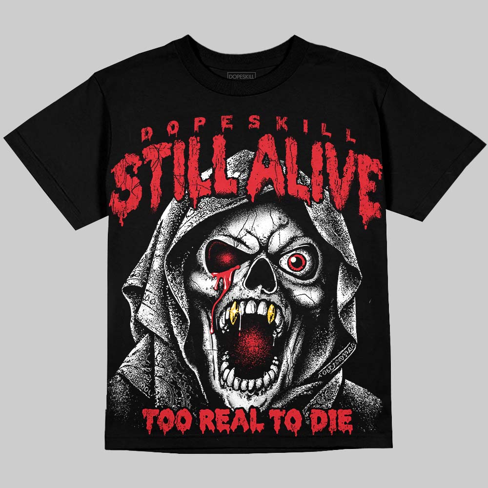 Jordan 9 Space Jam DopeSkill Oversize Print T-Shirt Still Alive Graphic Streetwear - Black