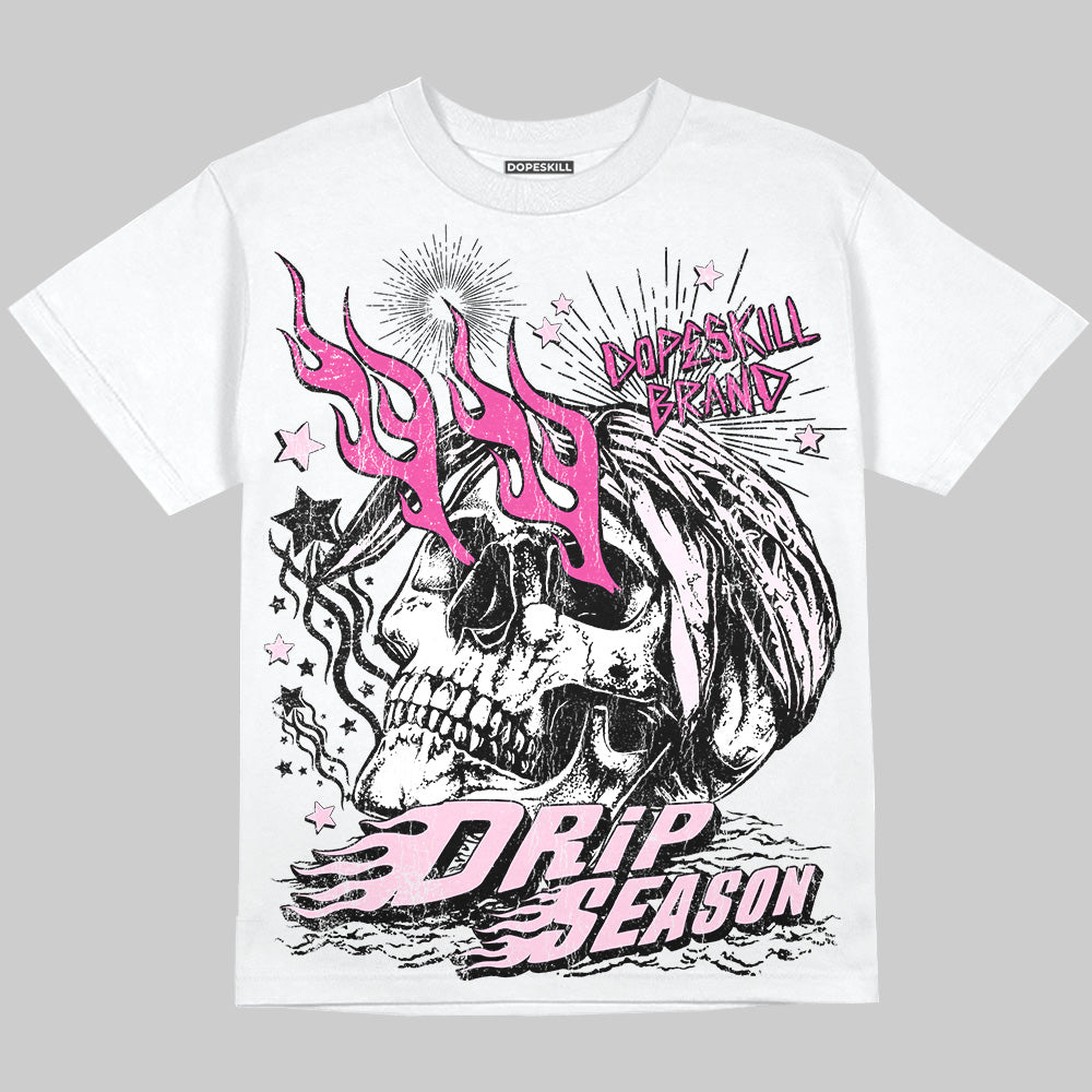 Dunk Low GS 'Triple Pink' DopeSkill Oversize Print T-Shirt Drip Season Graphic Streetwear