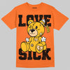 Orange, Black and White Sneakers DopeSkill T-Shirt Love Sick Graphic Streetwear - Orange 