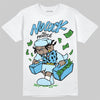 Jordan 11 Retro Legend Blue DopeSkill T-Shirt No Luck, All Hustle Graphic Streetwear - White