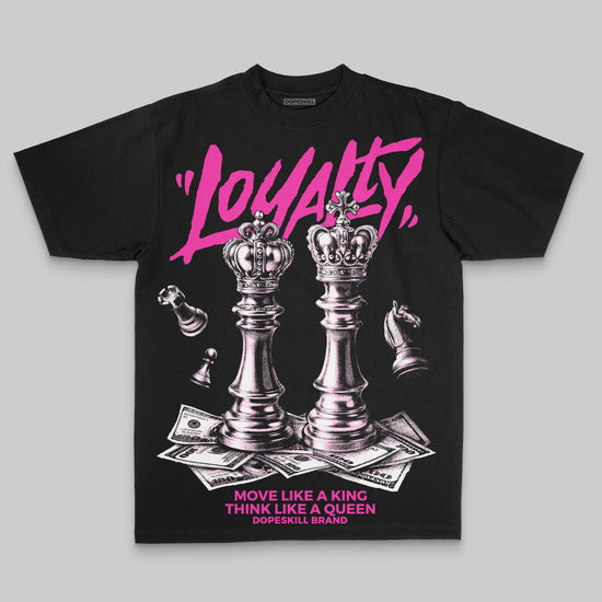 Pink Sneakers Oversize Print 'Loyalty' DopeSkill Graphic T-shirt Streetwear - Black