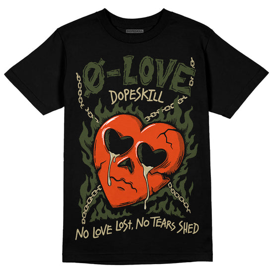 Olive Sneakers DopeSkill T-Shirt Crying Heart Graphic Streetwear - Black