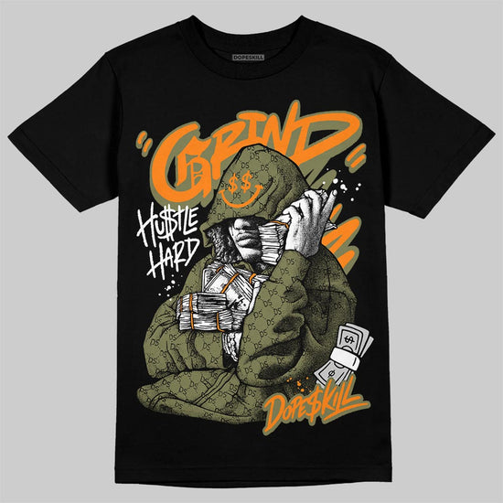Olive Sneakers DopeSkill T-Shirt Grind Pray Graphic Streetwear - Black