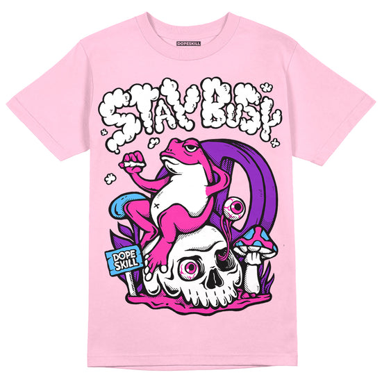 Pink Sneakers DopeSkill Pink T-Shirt Stay Busy Graphic Streetwear