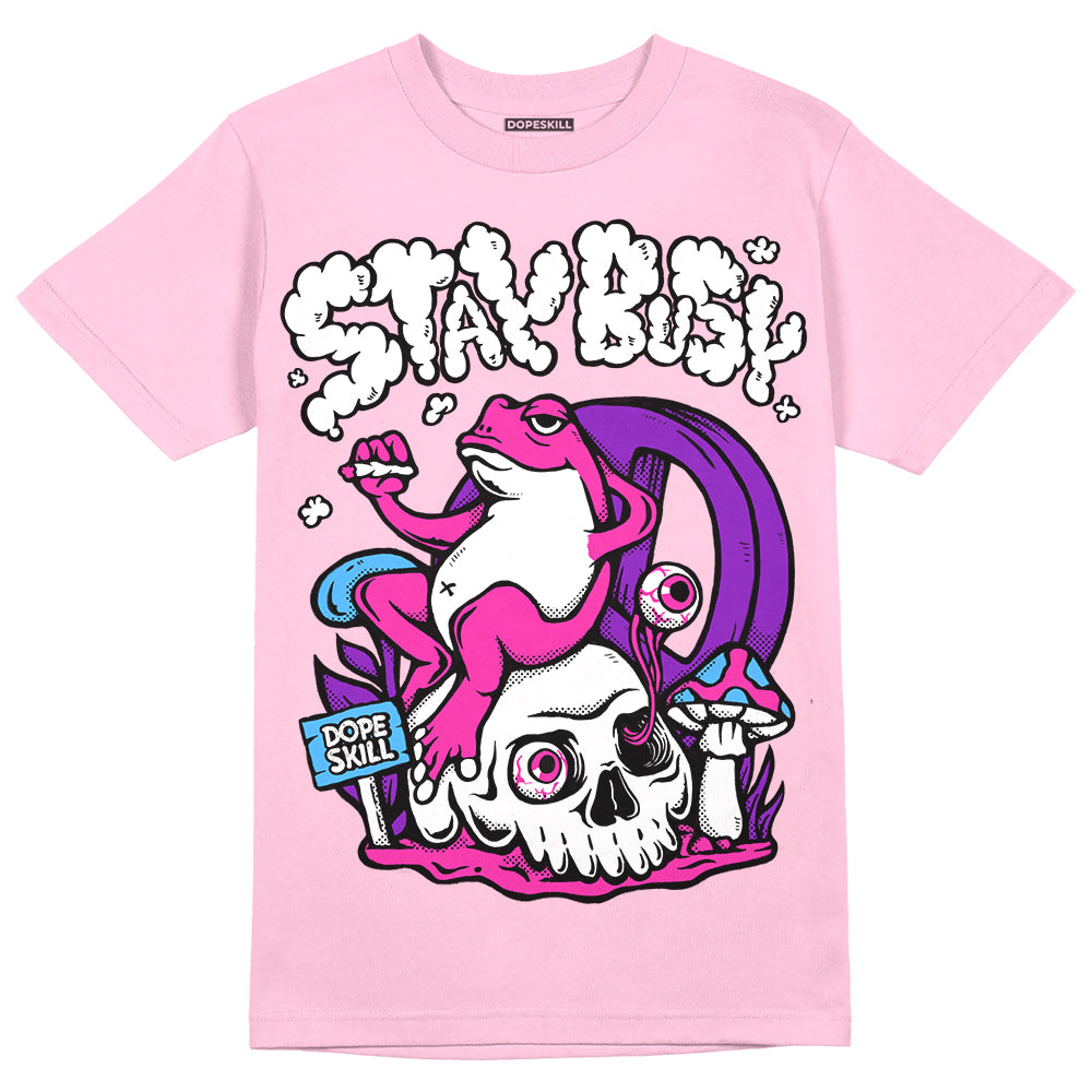 Pink Sneakers DopeSkill Pink T-Shirt Stay Busy Graphic Streetwear