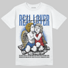 Fragment x UNION x Jordan 1 High OG “Varsity Red/Sport Royal” DopeSkill T-Shirt Real Lover Graphic Streetwear - White