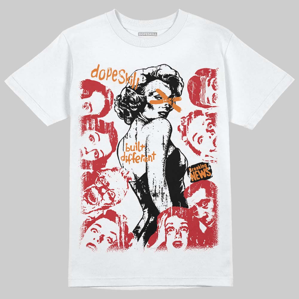Jordan 5 "Sunset" DopeSkill T-Shirt Built Different Graphic Streetwear - White