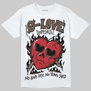 Jordan 9 'Olive' DopeSkill T-Shirt Crying Heart Graphic Streetwear - White