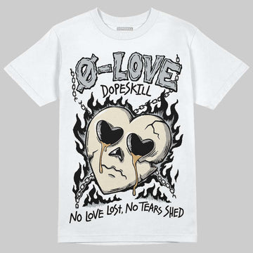 Jordan 5 Retro Reverse Metallic DopeSkill T-Shirt Crying Heart Graphic Streetwear - White