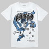 Jordan 5 Black University Blue DopeSkill T-Shirt Nevermind Graphic Streetwear - White