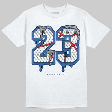Jordan 3 "True Blue" DopeSkill T-Shirt No.23 Graphic Streetwear - White