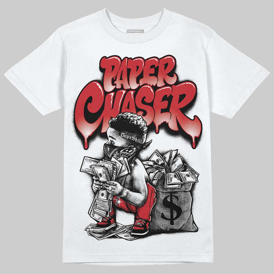 Jordan 12 “Bloodline” DopeSkill T-Shirt Paper Chaser Boy Graphic Streetwear - White