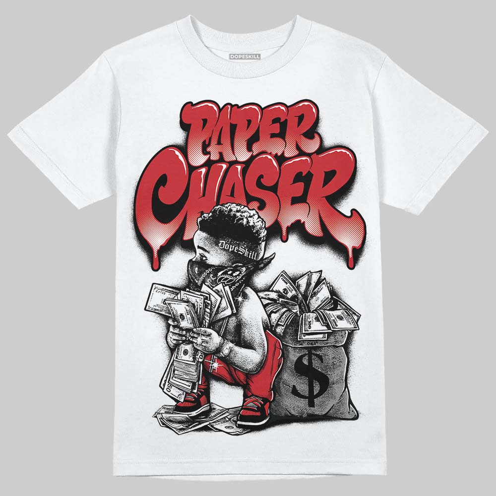 Jordan 12 “Bloodline” DopeSkill T-Shirt Paper Chaser Boy Graphic Streetwear - White