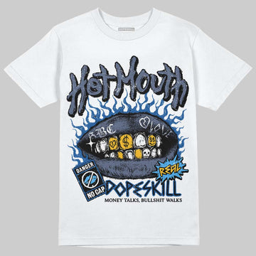 Jordan 11 Retro Low Diffused Blue DopeSkill T-Shirt Hot Mouth Graphic Streetwear - White