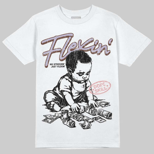 Harris Tweed x Dunk Low Denim Turquoise and Baroque Brown DopeSkill T-Shirt Flexin' Graphic Streetwear - White 