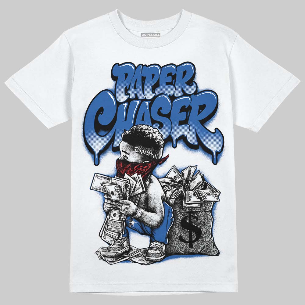 Jordan 3 "True Blue" DopeSkill T-Shirt Paper Chaser Boy Graphic Streetwear - White
