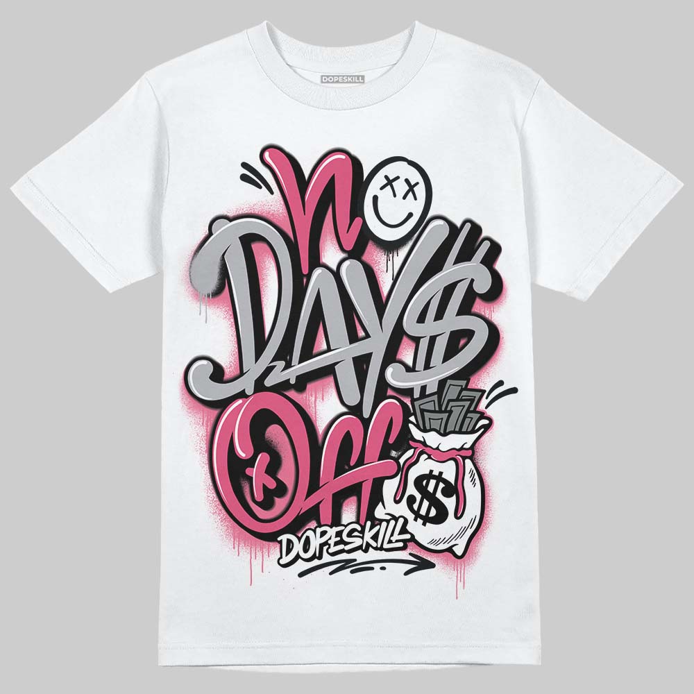 ASICS Gel Kayano 14 Pink Glo DopeSkill T-Shirt No Days Off Graphic Streetwear - White