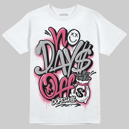 ASICS Gel Kayano 14 Pink Glo DopeSkill T-Shirt No Days Off Graphic Streetwear - White