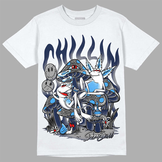 Jordan 3 "Midnight Navy" DopeSkill T-Shirt Chillin Graphic Streetwear - WHite