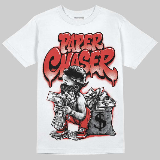Jordan 4 Retro Toro Bravo DopeSkill T-Shirt Paper Chaser Boy Graphic Streetwear - White
