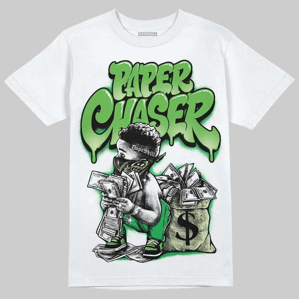Travis Scott x Jordan Jumpman Jack "GREEN SPARK" DopeSkill T-Shirt Paper Chaser Boy Graphic Streetwear - White