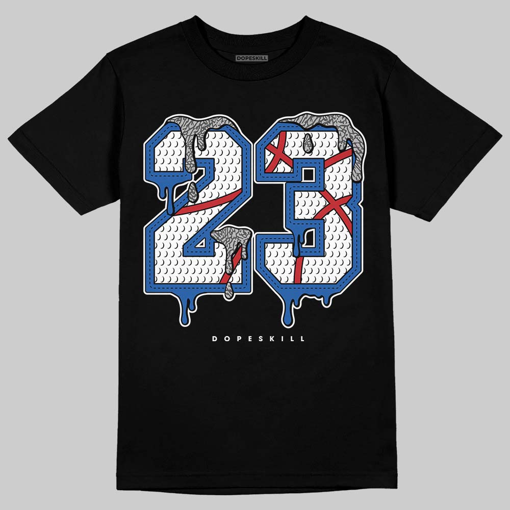 Jordan 3 "True Blue" DopeSkill T-Shirt No.23 Graphic Streetwear - Black