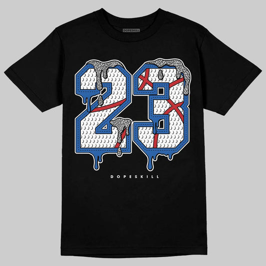 Jordan 3 "True Blue" DopeSkill T-Shirt No.23 Graphic Streetwear - Black