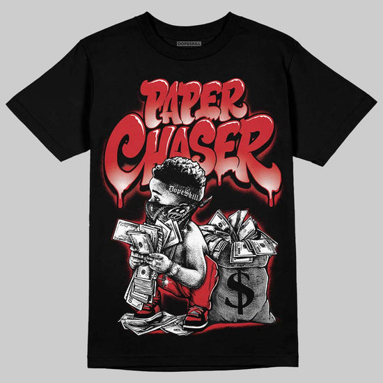 Jordan 12 “Bloodline” DopeSkill T-Shirt Paper Chaser Boy Graphic Streetwear - Black