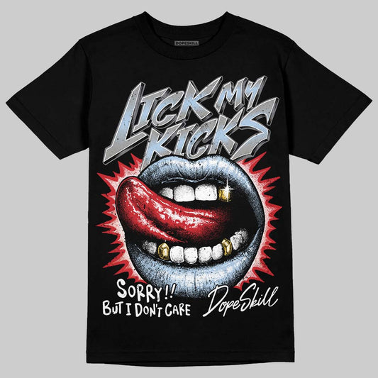 New Balance Abzorb 2000 “Silver/Blue” DopeSkill T-Shirt Lick My Kicks Graphic Streetwear - Black
