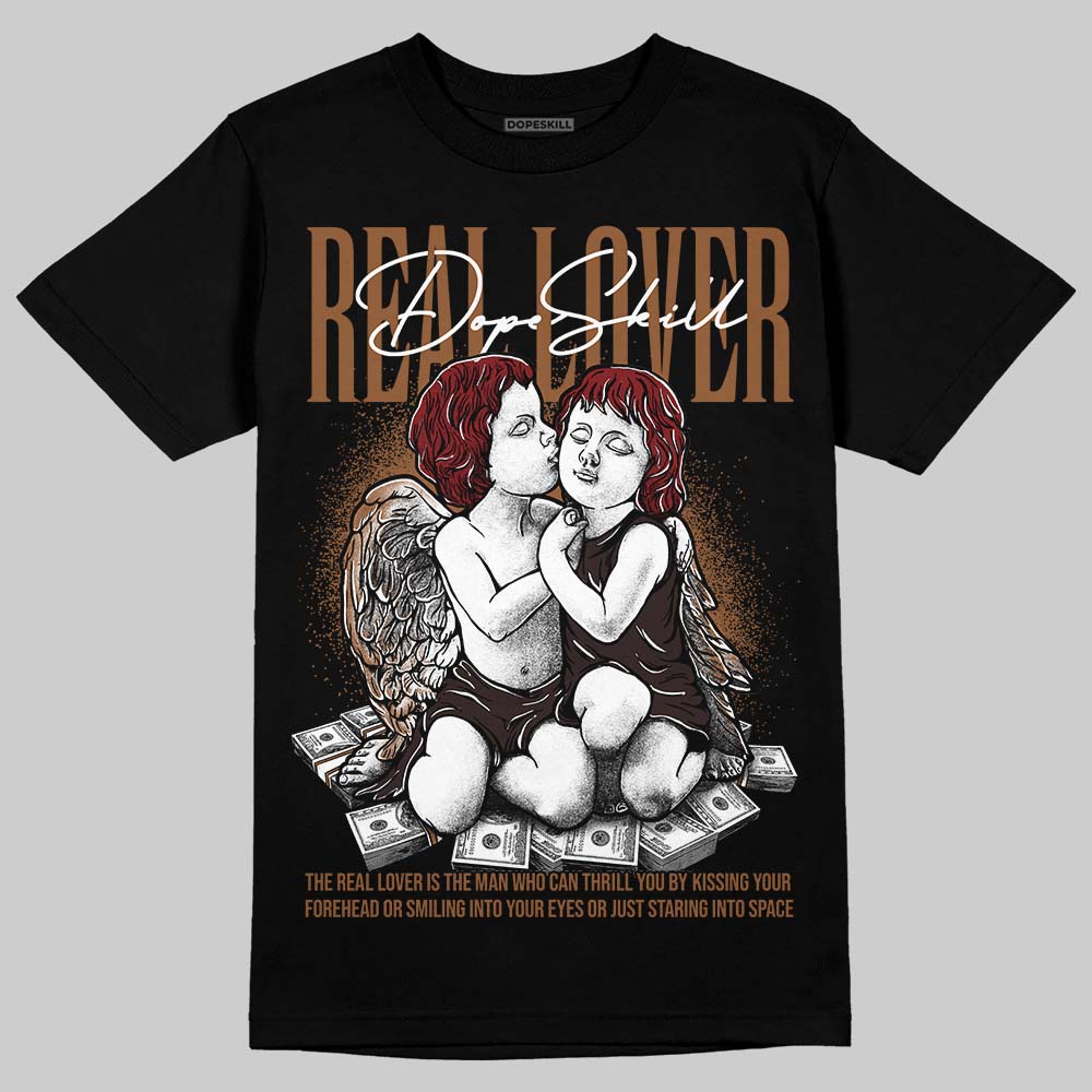 Jordan 1 High OG Love Letter DopeSkill T-Shirt Real Lover Graphic Streetwear - Black