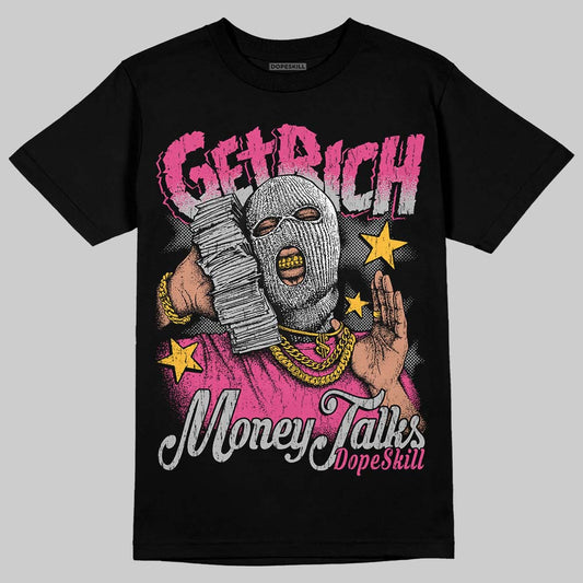 Asics Gel-1130 Pink Glo/ Black DopeSkill T-Shirt Get Rich Graphic Streetwear - Black