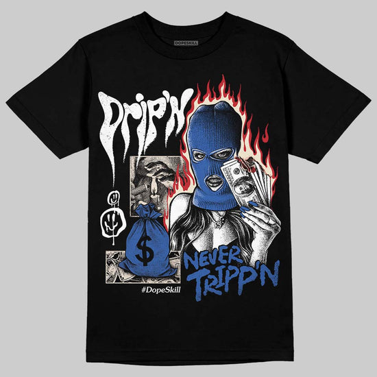 Jordan 1 Low Travis Scott x Fragment DopeSkill T-Shirt Drip'n Never Tripp'n Graphic Streetwear - Black