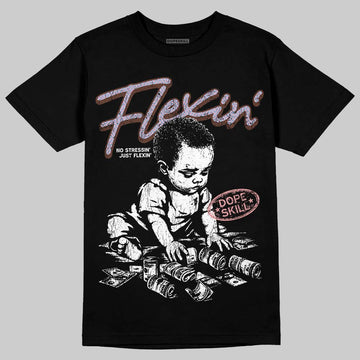 Harris Tweed x Dunk Low Denim Turquoise and Baroque Brown DopeSkill T-Shirt Flexin' Graphic Streetwear - Black