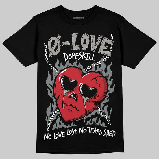 Jordan 9 Cool Grey DopeSkill T-Shirt Crying Heart Graphic Streetwear - Black