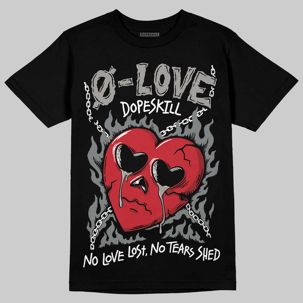 Jordan 9 Cool Grey DopeSkill T-Shirt Crying Heart Graphic Streetwear - Black