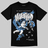 Jordan 5 Black University Blue DopeSkill T-Shirt Nevermind Graphic Streetwear - Black