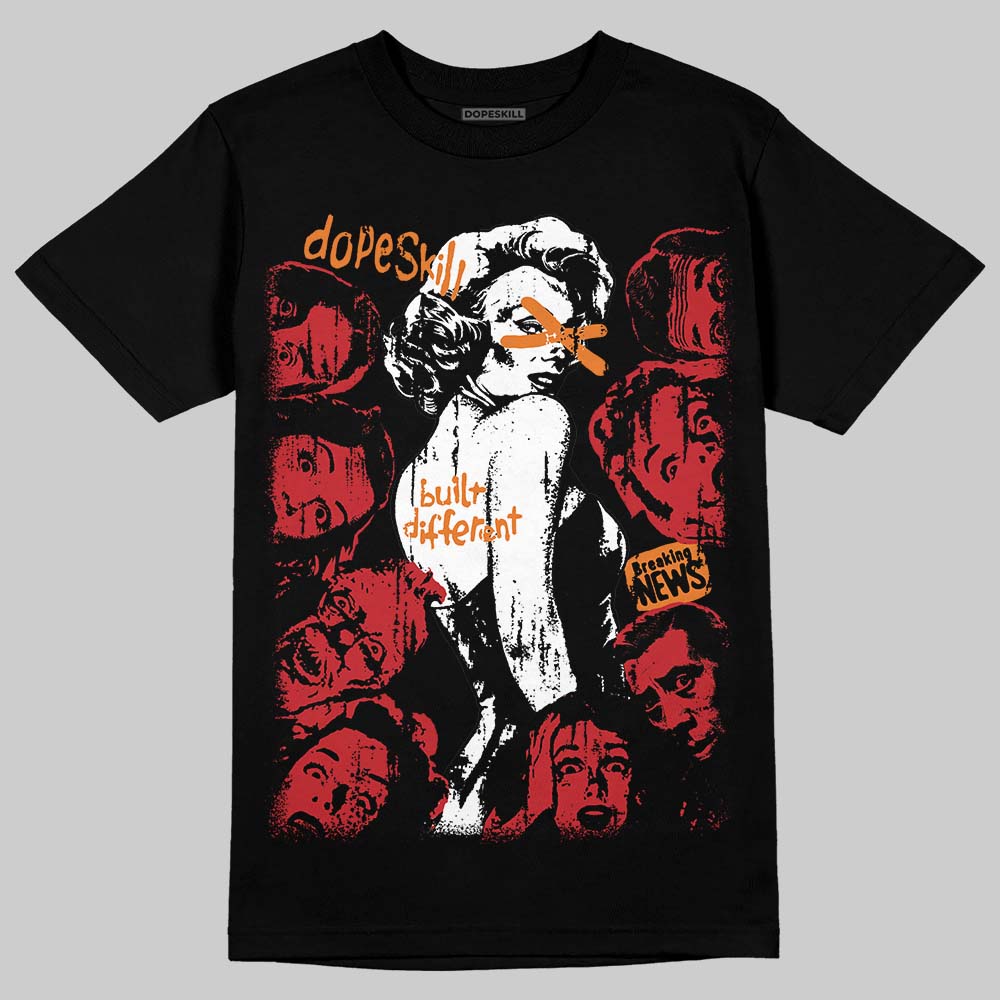 Jordan 5 "Sunset" DopeSkill T-Shirt Built Different Graphic Streetwear - Black