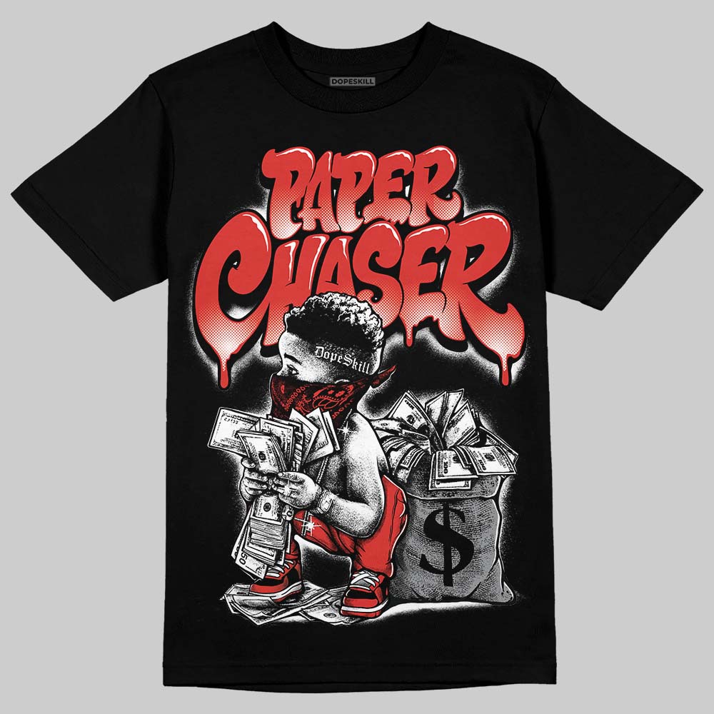 Jordan 4 Retro Toro Bravo DopeSkill T-Shirt Paper Chaser Boy Graphic Streetwear - Black
