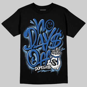 Air Foamposite One “International Blue” DopeSkill T-Shirt No Days Off Graphic Streetwear - Black