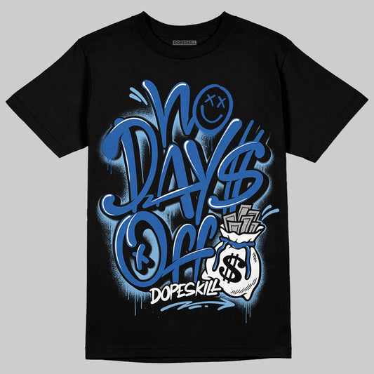 Air Foamposite One “International Blue” DopeSkill T-Shirt No Days Off Graphic Streetwear - Black