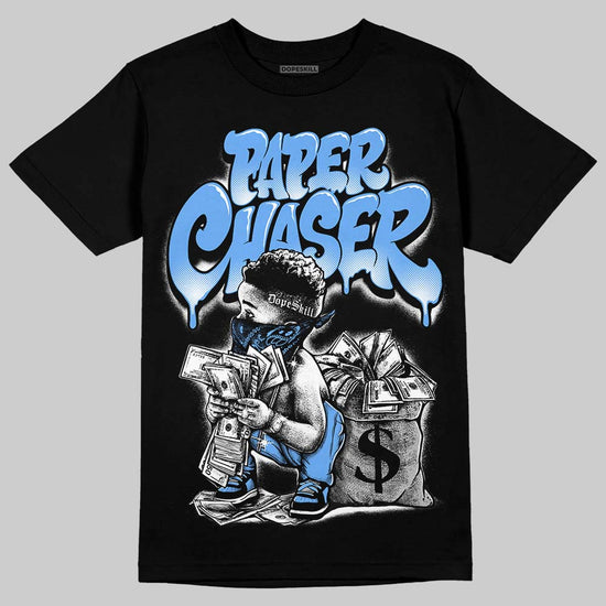 Jordan 5 Black University Blue DopeSkill T-Shirt Paper Chaser Boy Graphic Streetwear - black