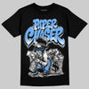 Jordan 5 Black University Blue DopeSkill T-Shirt Paper Chaser Boy Graphic Streetwear - black