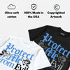 Black University Blue 5s DopeSkill T-Shirt Protect Me From Evil Graphic