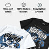 Black University Blue 5s DopeSkill T-Shirt Nevermind Graphic