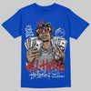 Jordan 3 "True Blue" DopeSkill T-Shirt All Hustle No Luck Graphic Streetwear - Royal
