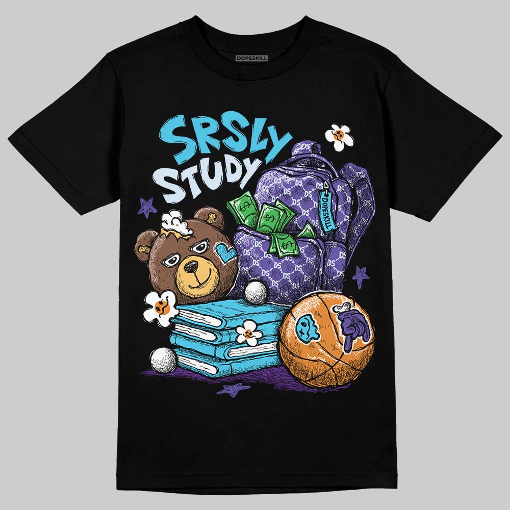 Jordan 6 "Aqua" DopeSkill T-Shirt SRSLY Study Graphic Streetwear - Black